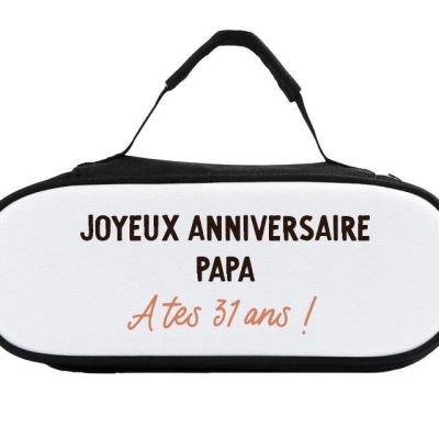 Sacoche de pétanque message papa 31 ans