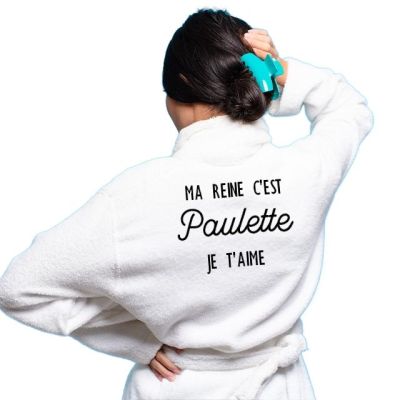 Peignoir personnalisé pour une Paulette