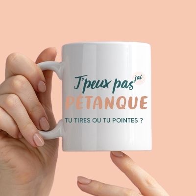 Mug personnalisé - J'peux pas j'ai pétanque