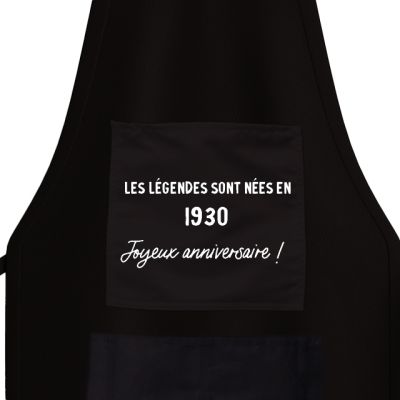 Tablier noir message générique année 1930
