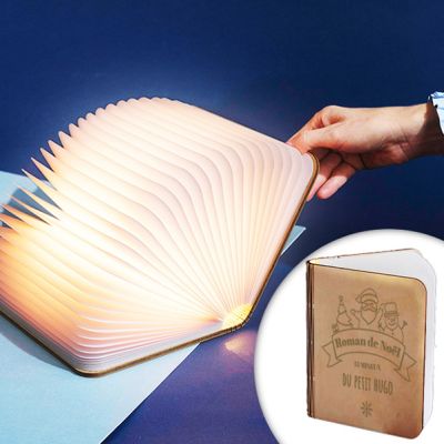 Lampe livre lumineux personnalisé - Joyeux Noël