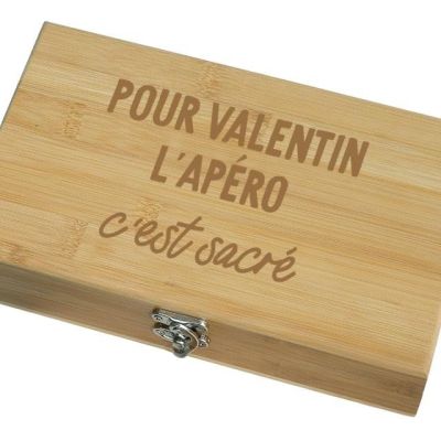 Coffret sommelier 5 accessoires personnalisé pour un Valentin