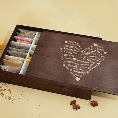 Petit coffret d'épices personnalisé - Couple