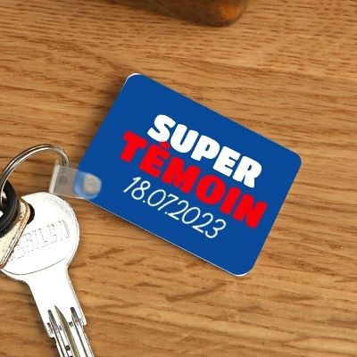 Porte-clé personnalisé - Super Témoin