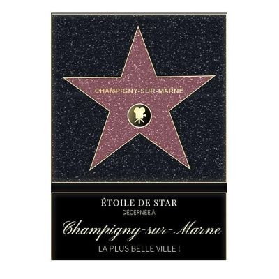 Affiche etoile de star personnalisé Champigny-sur-Marne