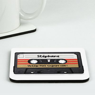 Sous-verres personnalisés - Retro K7 audio