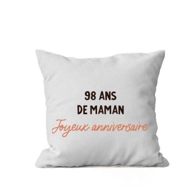 Coussin message maman 98 ans