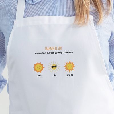 Tablier personnalisé - Famille soleils