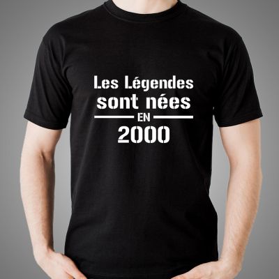 T-shirt noir personnalisé - Légendes