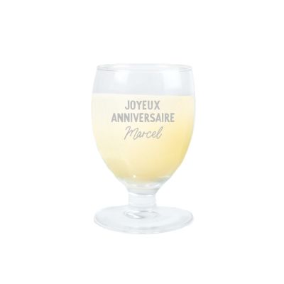 Verre à ricard ballon personnalisé pour un Marcel