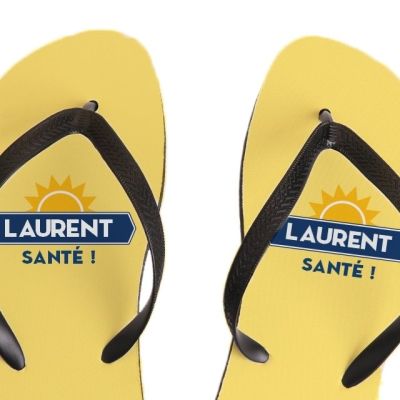 Tongs personnalisées pour un Laurent