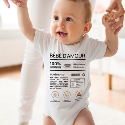 Body bébé personnalisé - Composition d'un bébé