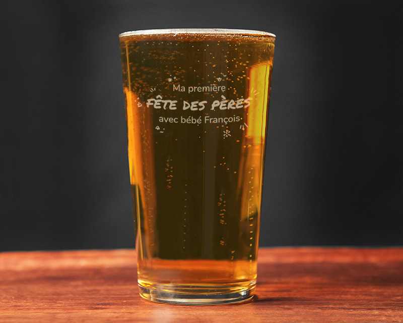 Verre à bière personnalisé - Ma Première Fête des Pères