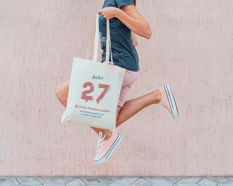 Tote bag personnalisé - Collection ballons d'anniversaire