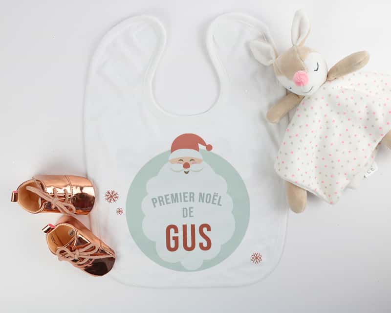 Bavoir bébé personnalisé mon premier Noël