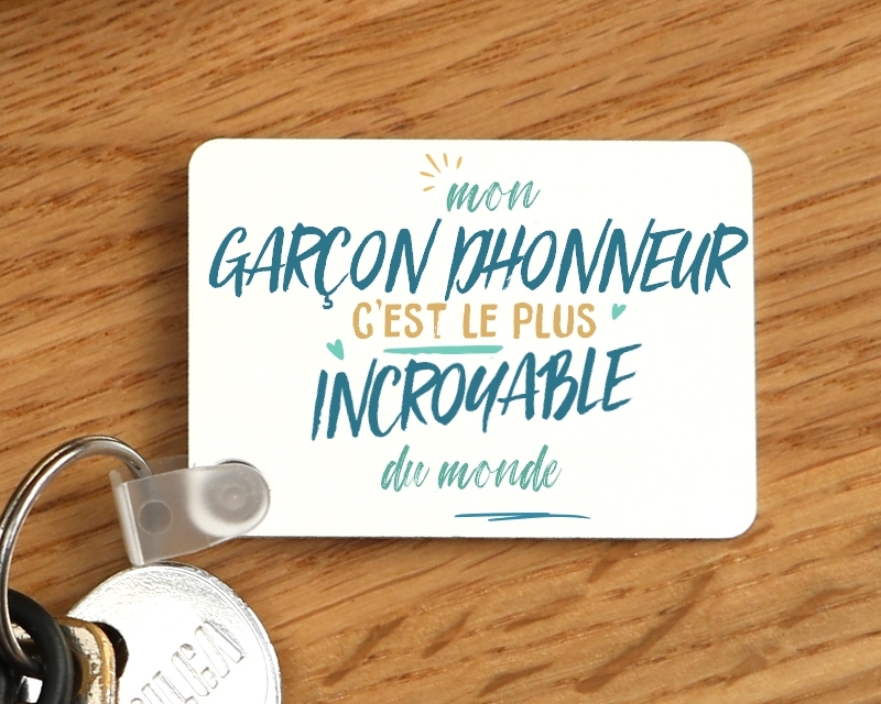 Porte-clés personnalisé : Garçon d'honneur le plus...