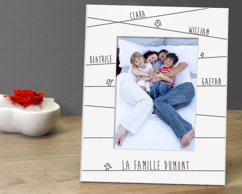 Cadre blanc Famille Message