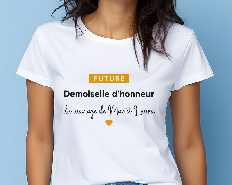 Tee shirt personnalisé femme - Future demoiselle d'honneur