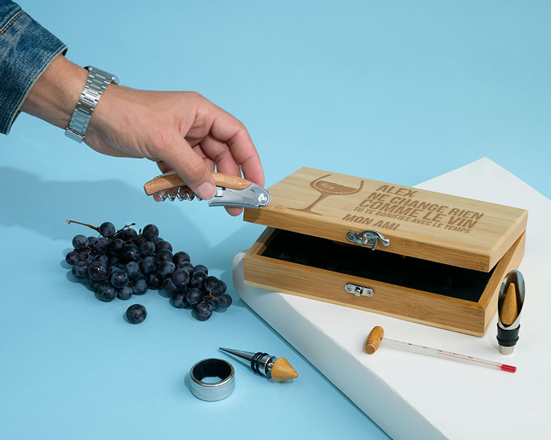 Coffret Sommelier personnalisable et accessoires Vin 4