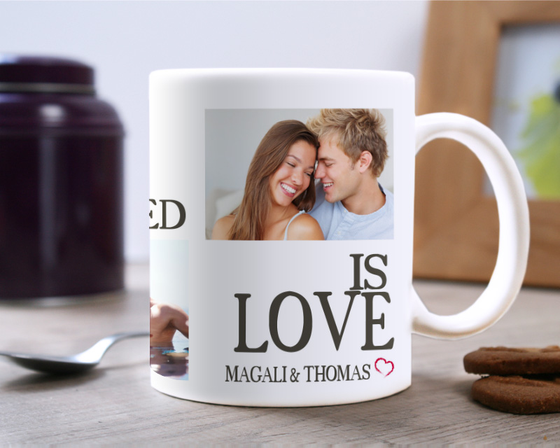 Mug personnalisé photo - Message d'amour