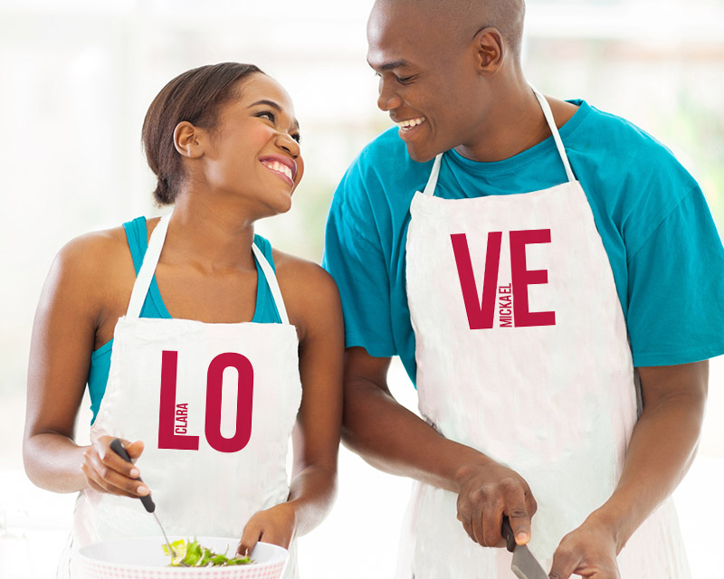 Lot de tabliers LOVE