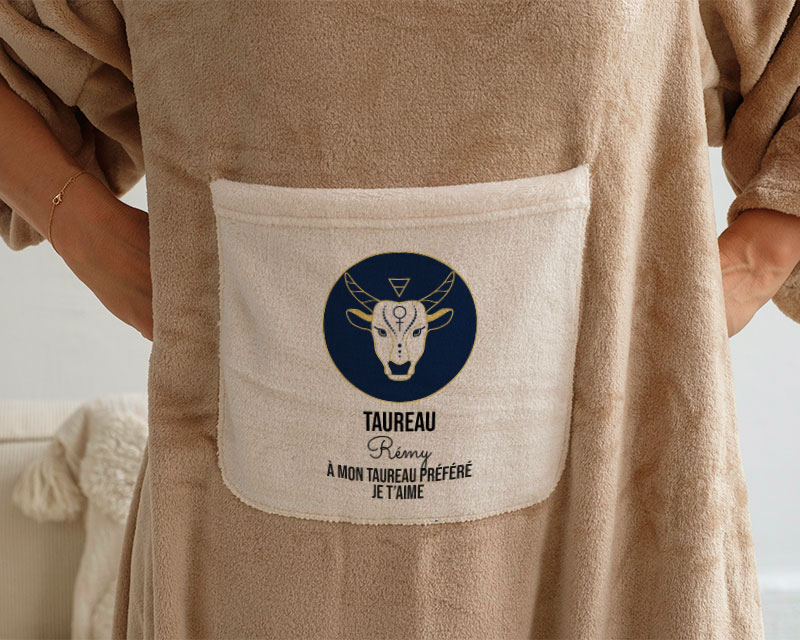Couverture manches personnalisée cadeau taureau