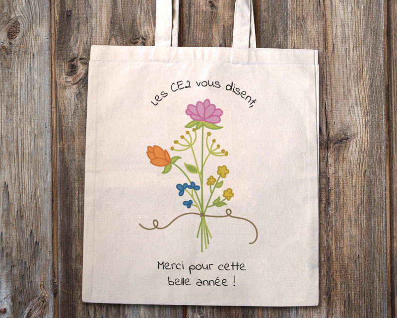 Sac en toile personnalisable remerciement