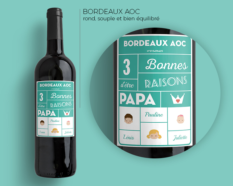 Bouteille de Vins Les Bonnes Raisons d'être Papa