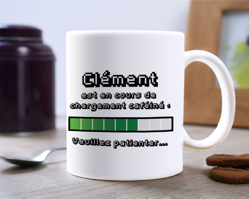Mug personnalisé prénom - Chargement caféiné