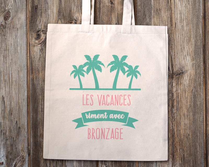 Sac en toile personnalisé palmier