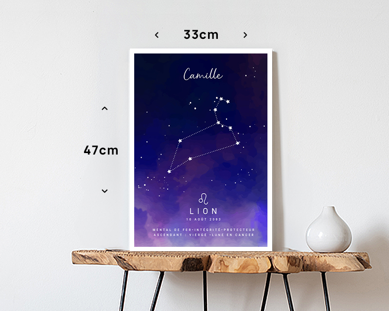 Affiche personnalisée Constellation - Lion