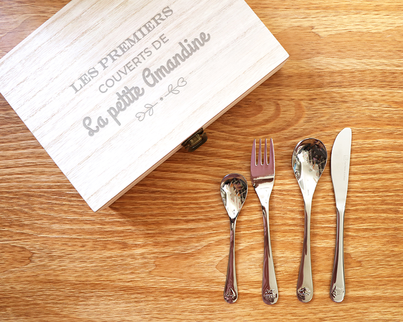 set couverts pour enfant gravé