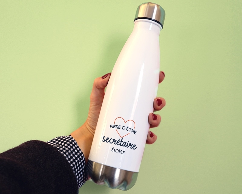 Gourde personnalisable - Fière d'être secrétaire