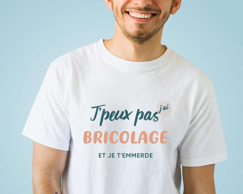 T Shirt homme personnalisable - J'peux pas j'ai bricolage