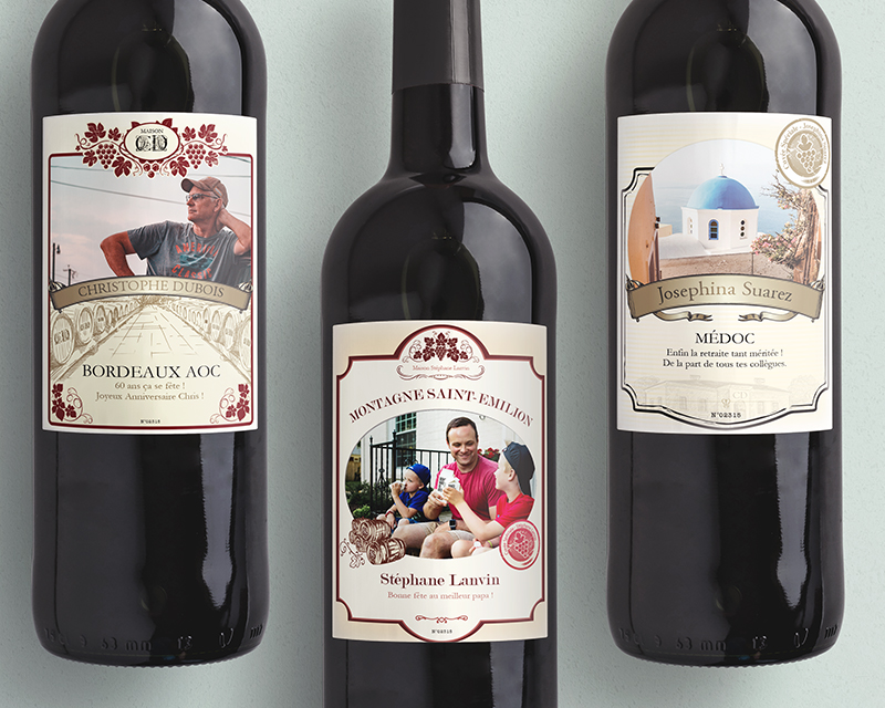 Bouteilles de vin de Bordeaux Photo