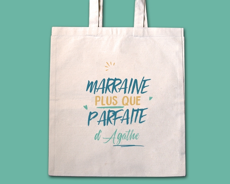 Tote bag personnalisé - Marraine la plus...