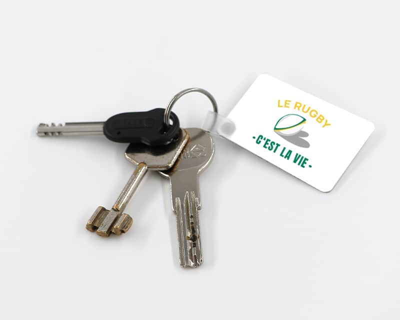Porte clés ballon de rugby publicitaire - Porte clés personnalisés