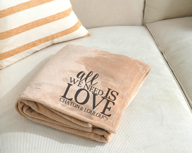 Maxi plaid doux All we need is love
