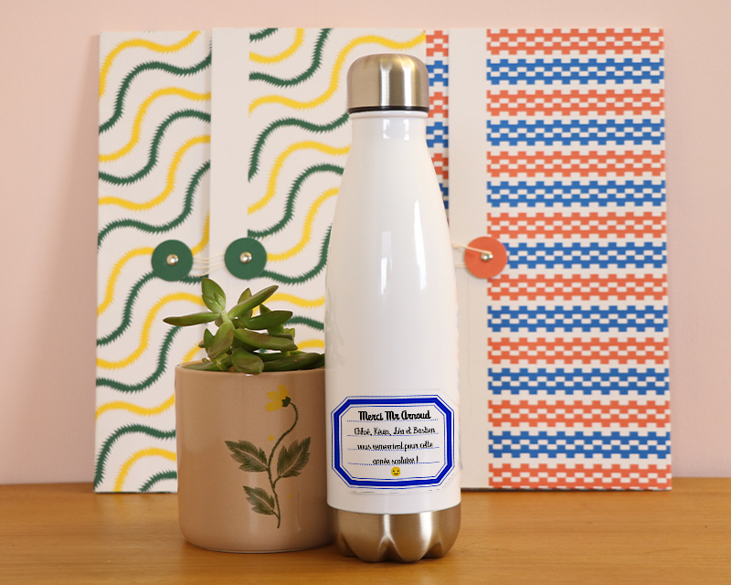 Gourde isotherme en inox personnalisable - Collection Merci Maitresse