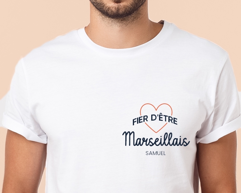 T-shirt Homme personnalisable - Fier d'être Marseillais