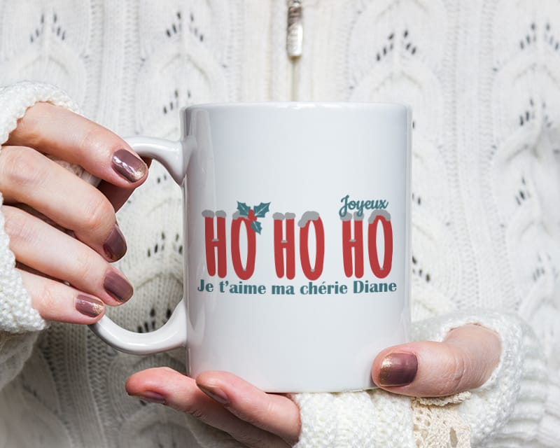 Mug Noël personnalisé Ho Ho Ho