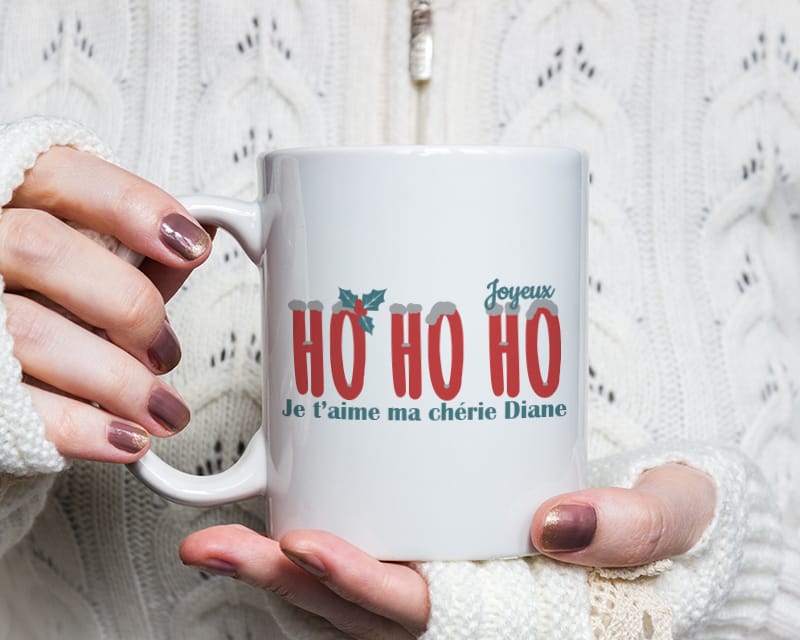 Mug personnalisé Noël - Ho ho ho !