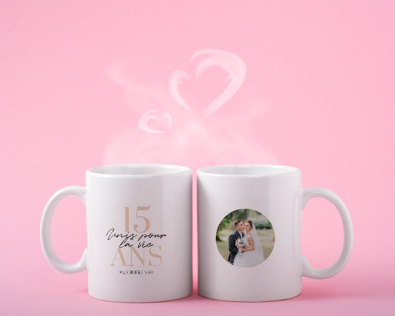 Mug personnalisé anniversaire de mariage - Noces de Cristal