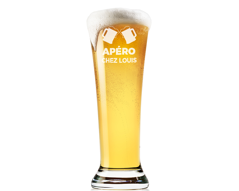 Verre à Bière Flûte Personnalisable - Apéro