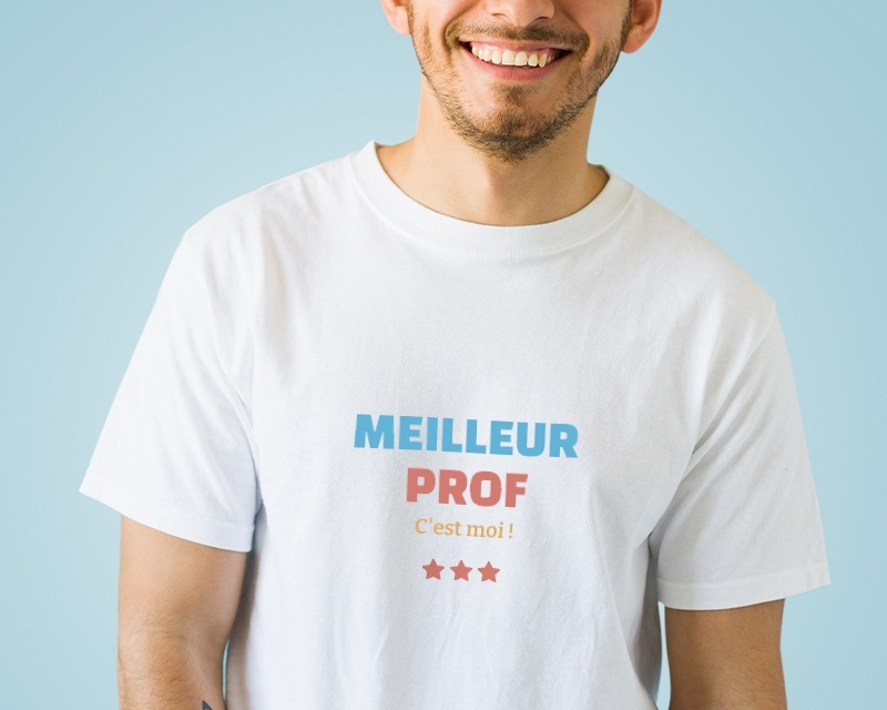 T-shirt Homme à personnaliser - Meilleur Prof