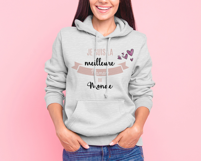 Sweat à capuche Personnalisable - Je suis la meilleure
