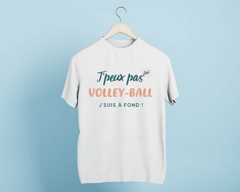 Tee shirt personnalisé homme - J'peux pas j'ai volley-ball