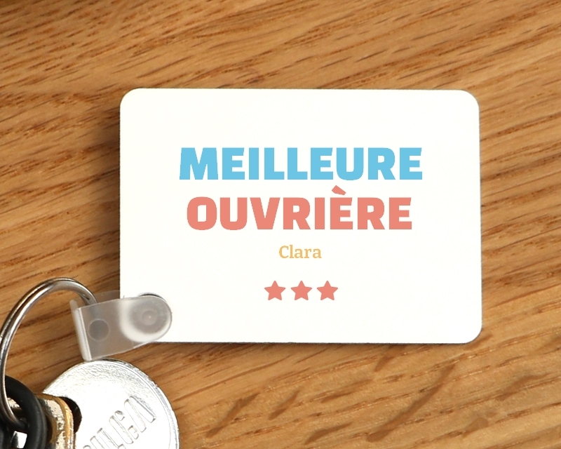 Porte-clef à personnaliser - Meilleure Ouvrière