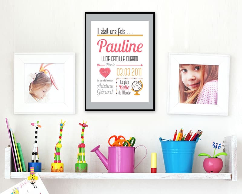 Affiche Naissance Fille