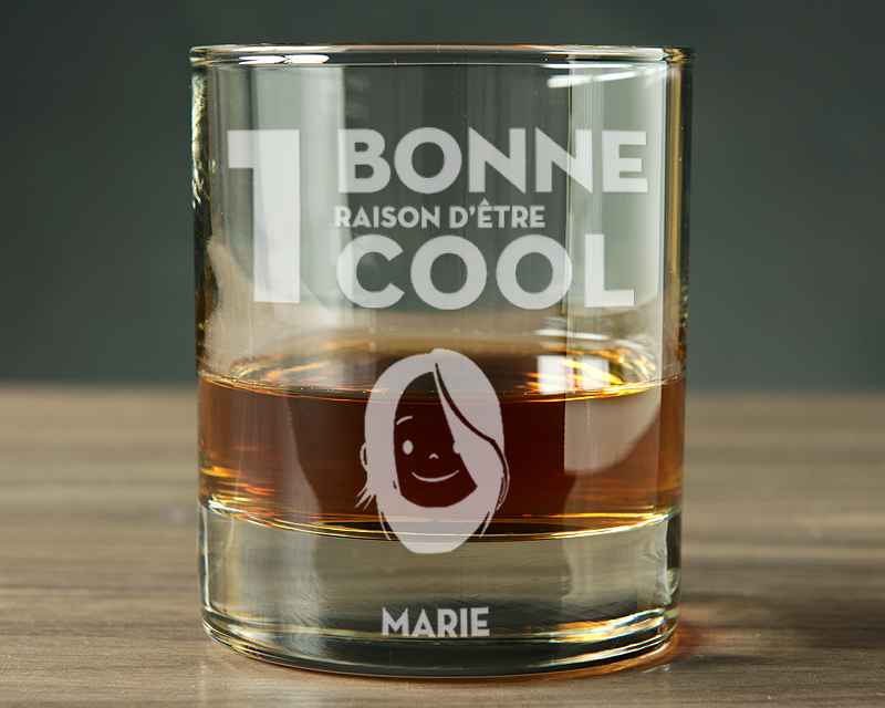 Verre à Whisky Personnalisable - Collection Family Circus - Les bonnes raisons...